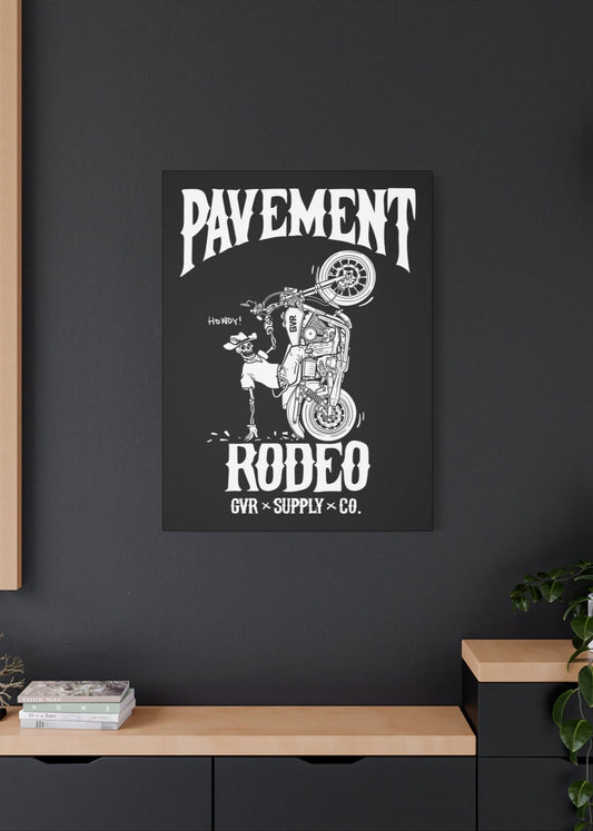 Pavement Rodeo B/W Canvas